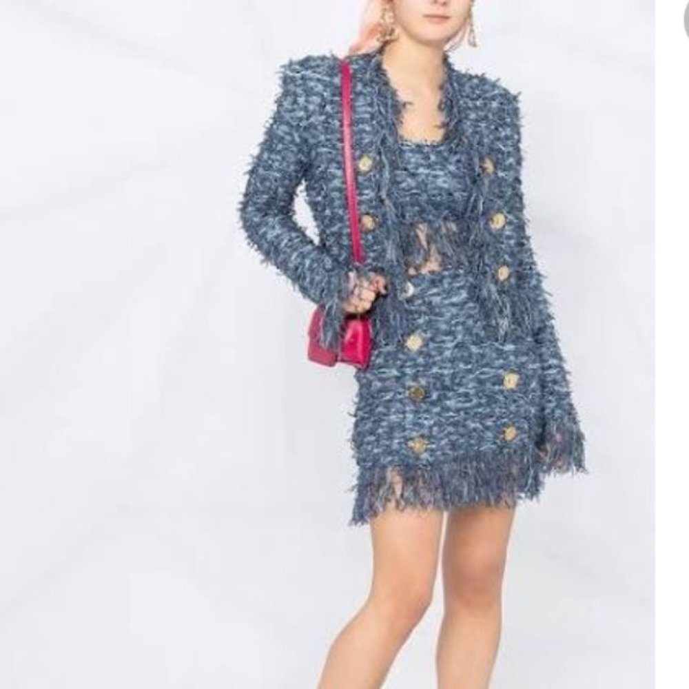 Authentic BALMAIN suit top and skirt NEW